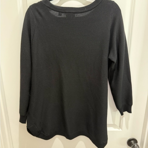 Cyrus Black Ribbed Knit Top - Picture 2 of 4